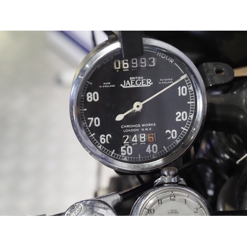 848 - Scott Flying Squirrel motorcycle. 1929. 498cc
Frame No. 3152
Engine No. FZ1620A
Engine turns over wi... 