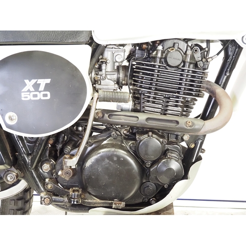 Yamaha XT500 motorcycle. 1979. 498cc Frame No. 1U6-114934 Engine No ...