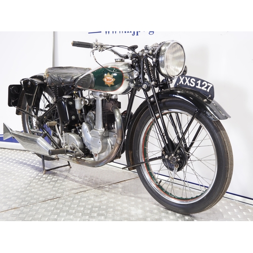 853 - BSA B21/B24 motorcycle. 1937. 350cc
Frame No. HB20 4060
Engine No. HR 25108
Runs and rides but may r... 