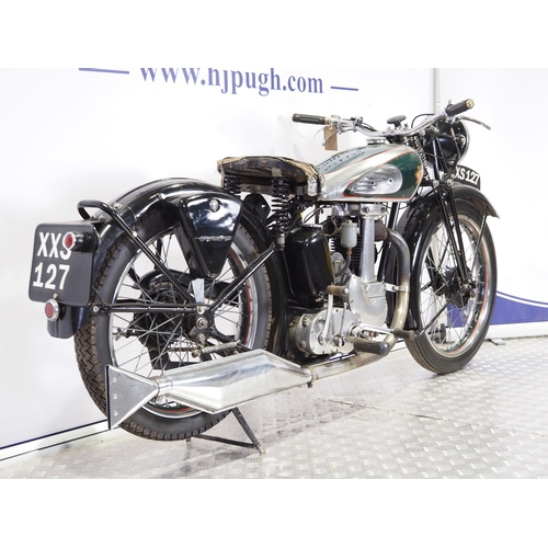 853 - BSA B21/B24 motorcycle. 1937. 350cc
Frame No. HB20 4060
Engine No. HR 25108
Runs and rides but may r... 