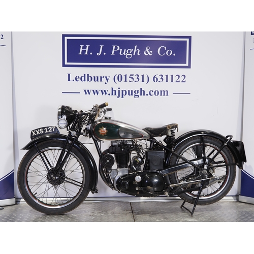 853 - BSA B21/B24 motorcycle. 1937. 350cc
Frame No. HB20 4060
Engine No. HR 25108
Runs and rides but may r... 