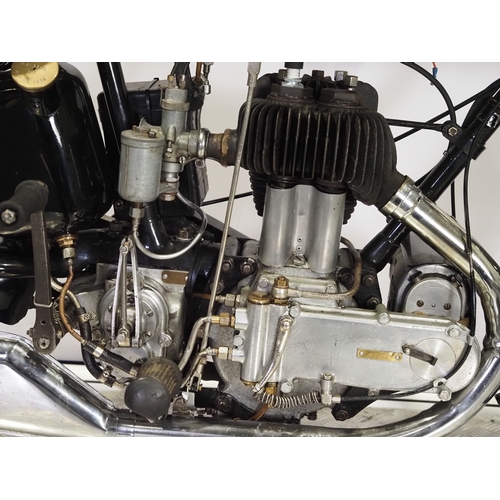 853A - AJS M5 motorcycle. 1929. 350cc
Frame No. M114427
Engine No. M5-114427
Runs and rides but will requir... 