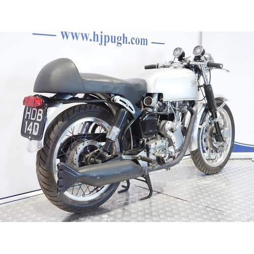 856 - Velocette Thruxton motorcycle. 1966. 
Frame No. RS18881
Engine No. VMT 396
Runs and rides but may re... 