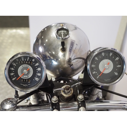 856 - Velocette Thruxton motorcycle. 1966. 
Frame No. RS18881
Engine No. VMT 396
Runs and rides but may re... 