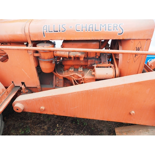 113 - Allis Chalmers WF tractor. Diesel. Runs and drives. S/n WF2047. Fitted with Perkins P3 engine, Wheel... 