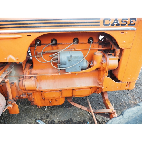 114 - Case DEX tractor. Petrol paraffin. Engine turns over. Early restoration. Fitted with PTO