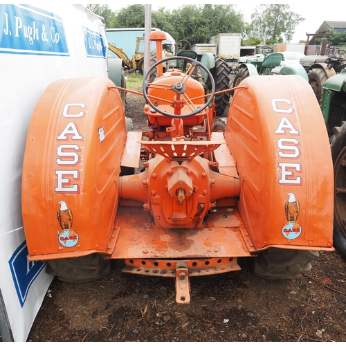 114 - Case DEX tractor. Petrol paraffin. Engine turns over. Early restoration. Fitted with PTO