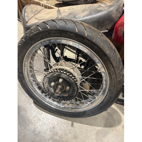 BSA A7/A10 rolling chassis. New alloy rims.