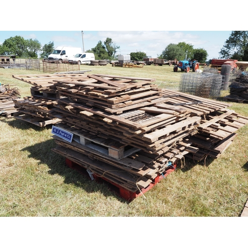 41 - Hardwood panels. Used for sheep barriers