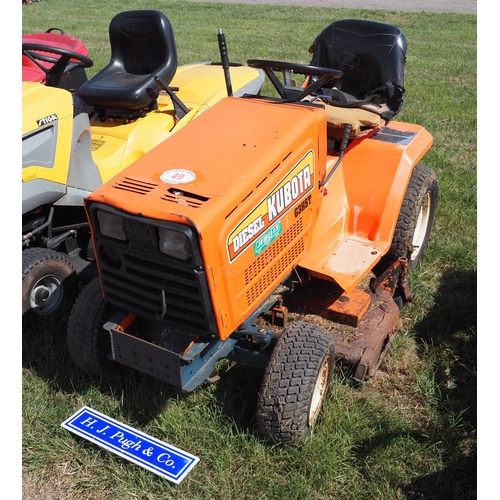 49 - Kubota diesel G3HST ride  on mower