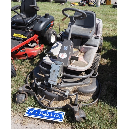 60 - Husqvarna ride on mower. Key in office