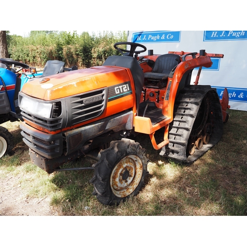 2005 - Kubota Greats GT21 halftrack compact tractor and Kubota RSP125 tiller. Key in office