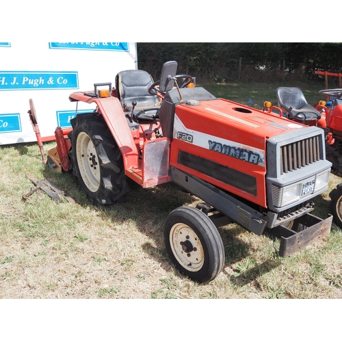 2008 - Yanmar F20 compact tractor and RSB1401 tiller. Key in office