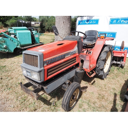 2008 - Yanmar F20 compact tractor and RSB1401 tiller. Key in office