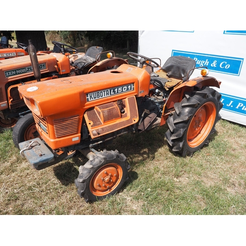 2012 - Kubota L1501 4WD compact tractor. Key in office