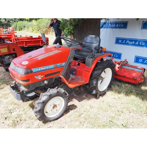 2015 - Yanmar Ke-4 4WD compact tractor with Yanmar RSZ1301 tiller. Key in office