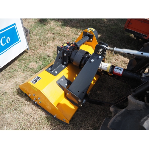 2019 - Yanmar F175 4wd compact tractor and unused flail mower. Key in office