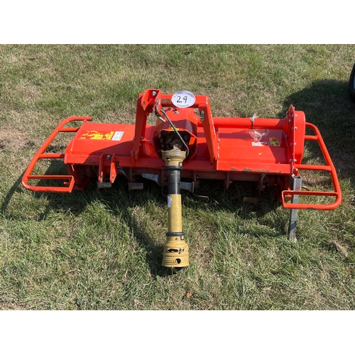 29 - Kubota 4ft tiller