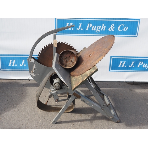 1739 - Ferguson logging bench with PTO pulley and spare blade. S/n 13472. Badged