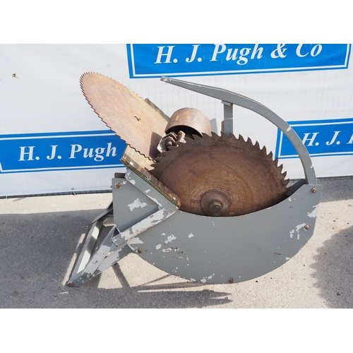 1739 - Ferguson logging bench with PTO pulley and spare blade. S/n 13472. Badged