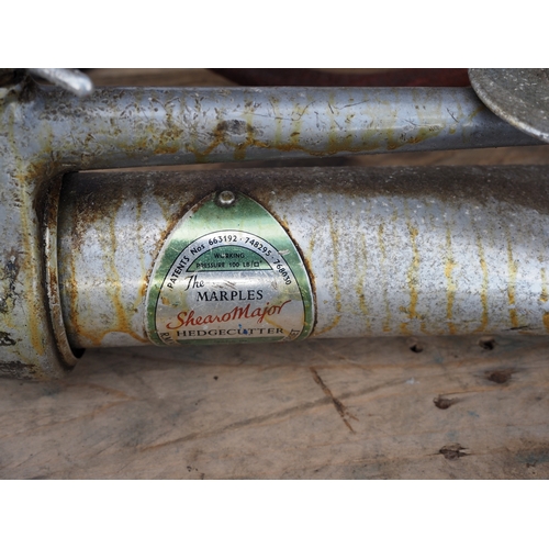 1751 - Ferguson Hydrovane compressor with toolbox, hose carrier, hose and 2 Marples hedgecutters. Model SR2... 