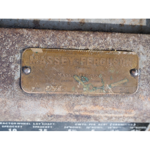 1753 - Massey Ferguson fertiliser attachment. Model 726. S/n T3974