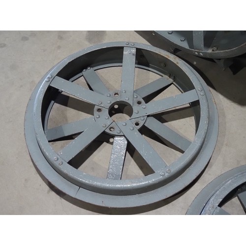 1705 - Set of 4 Ferguson Brown Type A steel wheels with rear spade lugs and road bands