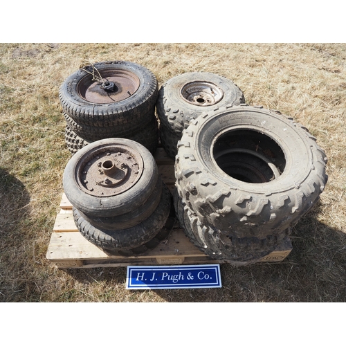 123 - Mixed quad/mule wheels and tyres