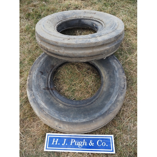 128 - Duro front tyres with inner tubes 7.50-16