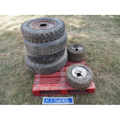 129 - Pallet of mixed wheels and tyres