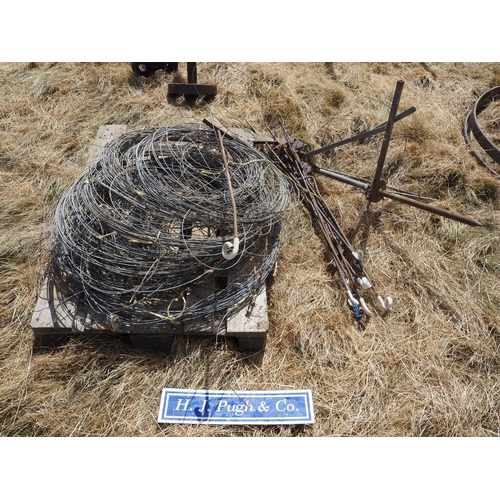 102 - Pallet of wire and metal stakes