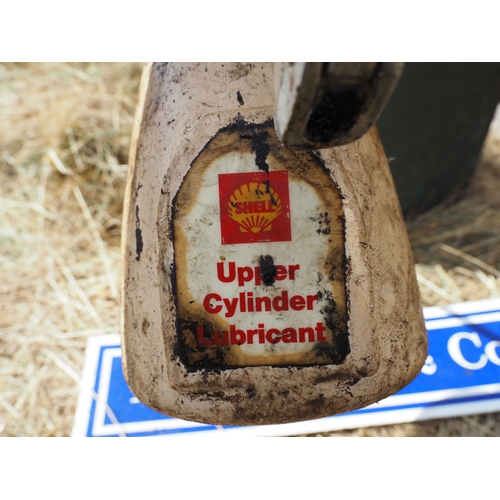109 - Esso can and Shell upper cylinder dispenser