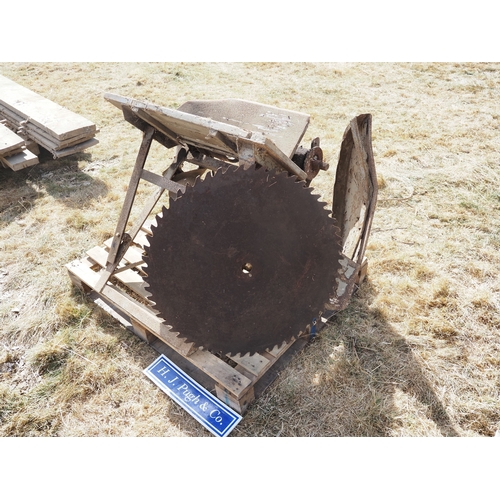 120 - Ferguson sawbench. Badged