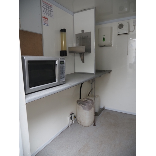 3019 - Welfare unit trailer with generator and toilet. Key in office