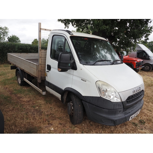 3032 - Iveco Daily flatbed lorry, 2998cc. MOT until 26.11.26. Showing 303,202 km. Reg. ML63 RCF. V5 and key... 
