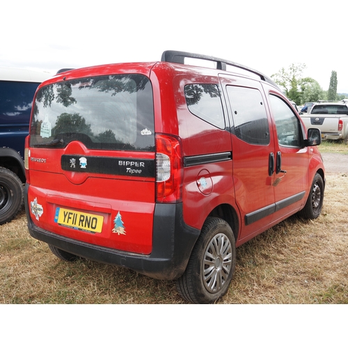 3034 - Peugeot Bipper Tepee Hdi van, 1248cc. MOT until 05.11.26. Showing 100,892 miles. Reg. YF11 RNO. V5 a... 