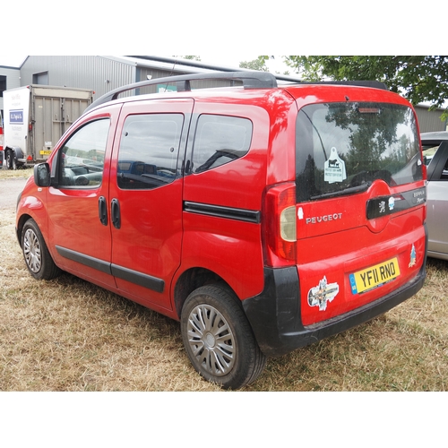3034 - Peugeot Bipper Tepee Hdi van, 1248cc. MOT until 05.11.26. Showing 100,892 miles. Reg. YF11 RNO. V5 a... 