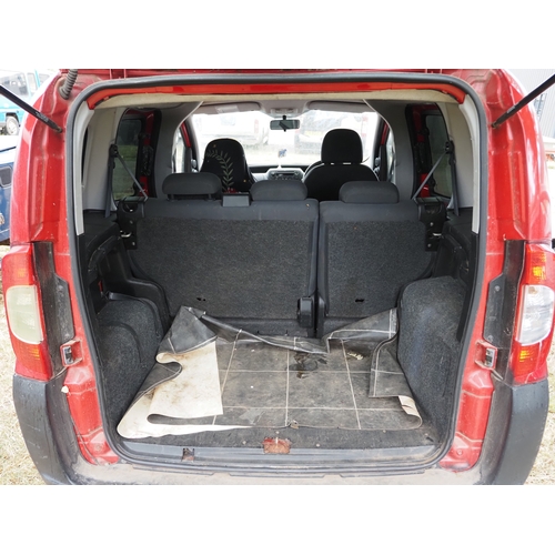 3034 - Peugeot Bipper Tepee Hdi van, 1248cc. MOT until 05.11.26. Showing 100,892 miles. Reg. YF11 RNO. V5 a... 