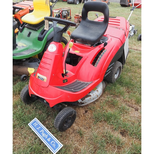 19 - Honda 1211 ride on mower. Key in office