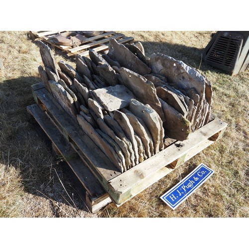 87 - Pallet of reclaimed stone roof tiles