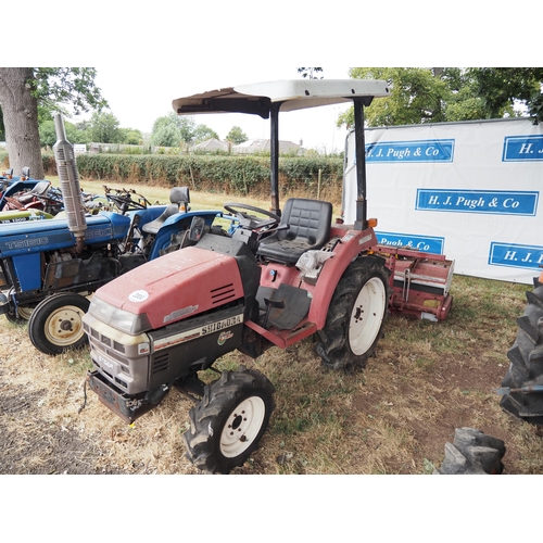 2004 - Shibaura P175F compact tractor. C/w Shibara RF130 SC tiller. Key in office