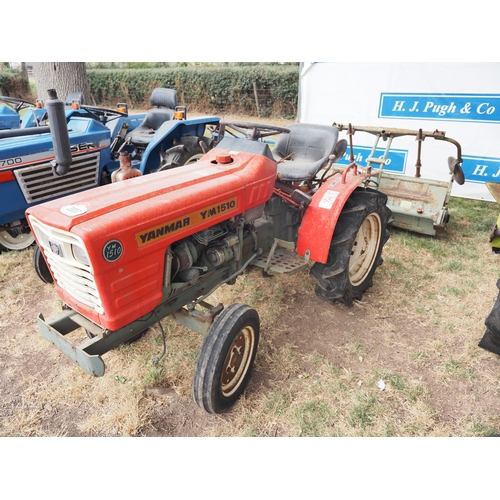 2007 - Yanmar YM1510 Compact tractor. C/w Yanmar RS 1202 tiller
