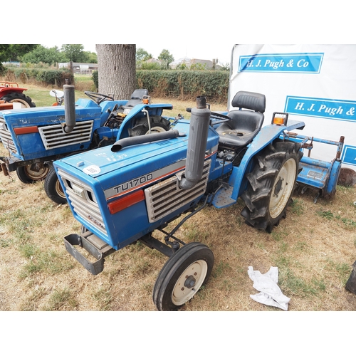 2008 - Iseki TU1700 compact tractor. C/w tiller. Key in office