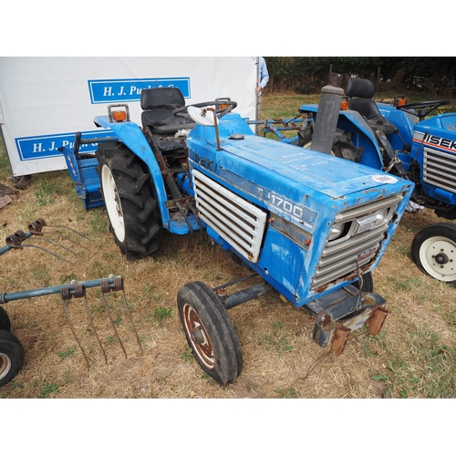 2009 - Iseki TU1700 compact tractor. C/w Iseki SA1360 tiller. Key in office