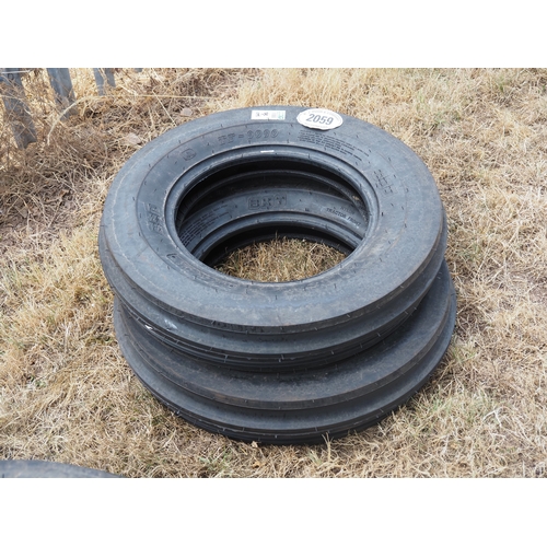 2059 - BKT front tractor tyres 6.00-16 NOS - 2