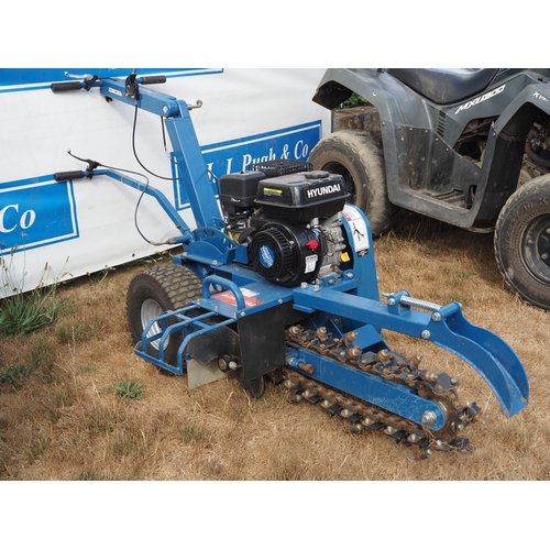 11 - Hyundai HYTR70 pedestrian trencher, little used. Key in office