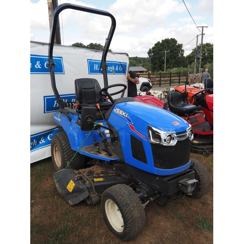 14 - Iseki TXGS24 compact tractor, with deck and roll bar. Showing 310 hours. Key in office