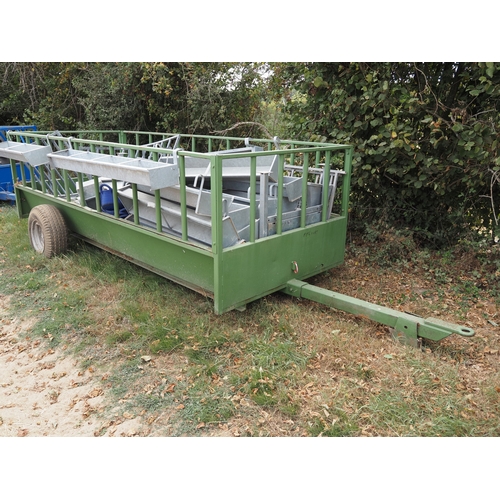 56 - Towable feed trailer 15x5ft