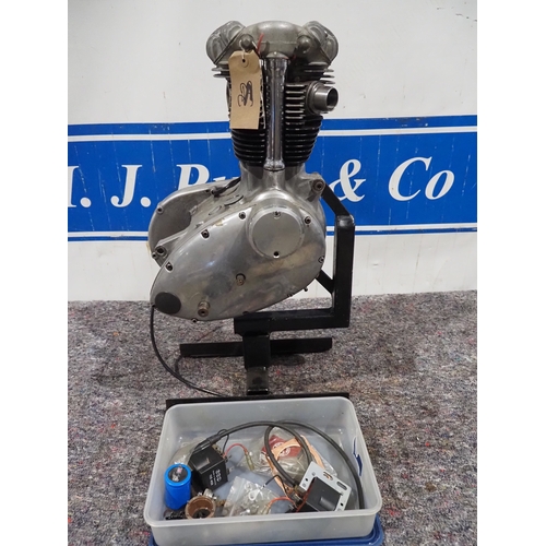 Triumph Tiger cub T250H competition engine with Honda slipper piston billet srank and electronic ignition, rebuilt