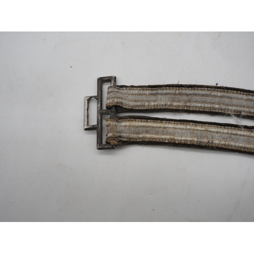 34 - WW2 German Army Officers Dagger Hangers. Pair of velvet backed brocade hanging straps for a German A... 